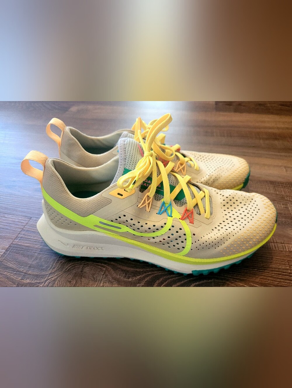 Nike Women's React Pegasus Trail 4 'Team Gold Volt', Sz 8.5